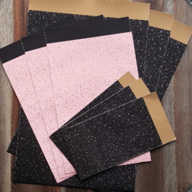 Kadozakje - Twinkling Stars - roze - per 5 stuks (12x19cm)