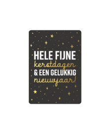 Minikaartje - Kerst - Hele fijne Kerstdagen & een ... - goudfolie