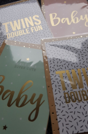 Kaart & Envelop - TWINS double fun - B&B