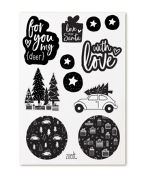 Stickers - Kerst - cadeaustickers {deer} - 20 stuks
