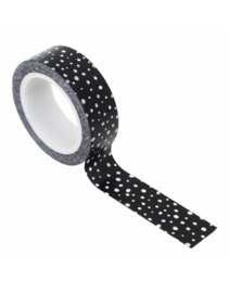 Masking tape - Zwart met witte dots