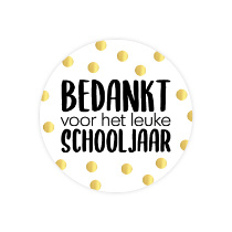 Stickers - Bedankt voor het leuke schooljaar - per 5 stuks