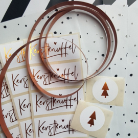 Stickers - Kerst - Kerstboom assorti - per 10 stuks