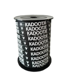 Lint - paperlook - KADOOTJE - zwart - 10mm - 3m