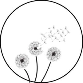 Stickers - Wish flowers - per 8 stuks - OP=OP