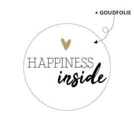 Stickers - Happiness inside - per 10 stuks