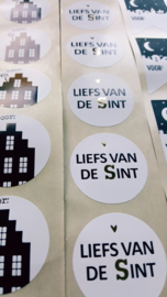 Stickers - Sint - Liefs van de Sint - per 10 stuks