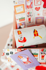 Stickers - Sint - Cadeaustickers - assorti - per 10 stuks