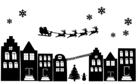 Raamstickers - aanvulling Kerst herbruikbaar - mini - wit