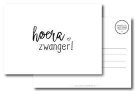 Kaart - Hoera zwanger!