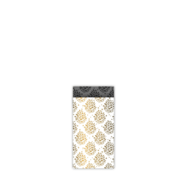 Kadozakje - Pinecone Pattern - wit - per 5 stuks (7x13cm)