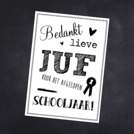 Welp Kaart - Bedankt lieve JUF voor het afgelopen schooljaar! | Juf PH-79