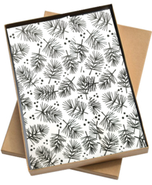 Tissue paper / Vloeipapier - Pine tree twigs - op rol - 2m