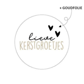 Stickers - Kerst - Lieve Kerstgroetjes - per 10 stuks