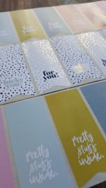 Stickers - vaantje - Black & Gold! - per 10 stuks