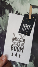Kadozakje - Kerst - Het leukste kadootje onder de boom - per stuk (9x16cm)