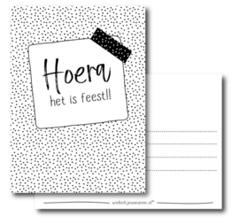 Kaart - Hoera het is feest!!