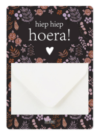 Geldkaart incl. envelop - Hiep Hiep Hoera! ♥