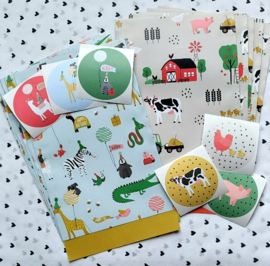 Stickers - Farm Animals - gold - per 6 stuks