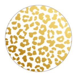 Stickers - Panterprint - goudfolie - per 10 stuks