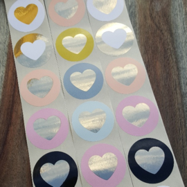 Stickers - Lovely Hearts - Colorful - per 10 stuks