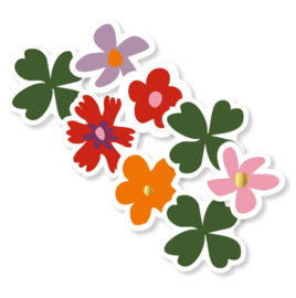 Stickers - Flowers - assorti - per 10 stuks