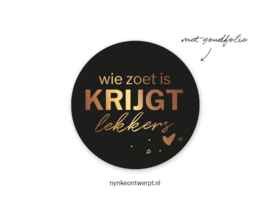 Stickers - Sint - Wie zoet is krijgt lekkers - per 10 stuks