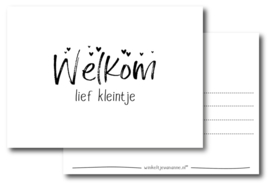 Kaart - Welkom lief kleintje