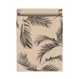 Tijdschriftzakken - Palm Leaves - kraft - per 5 stuks (25x34+4cm)