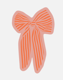 Stickers - strikje - Big Bow - fuchsia / orange - per 10 stuks
