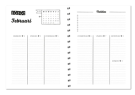 Agenda - Jaaragenda - verticale indeling - A5 - 2025