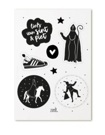 Stickers - Sint - cadeau stickers - 15 stuks