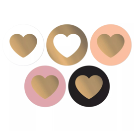 Stickers - Lovely Hearts - Blush - per 10 stuks