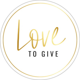 Stickers - Love to give - per 10 stuks