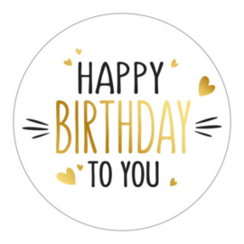 Stickers - Happy birthday to you - per 10 stuks