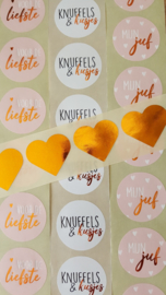 Stickers - Knuffels & kusjes - per 10 stuks