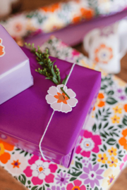 Label - Zomerbloem - dubbelzijdig