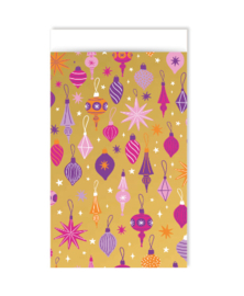 Kadozakje - Kerst - Funky Christmas Balls - funky colors & GOLD - per 5 stuks (12x19cm)