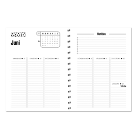 Agenda - Jaaragenda - verticale indeling - A5 - 2026