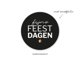 Stickers - Kerst - Fijne feestdagen - per 10 stuks
