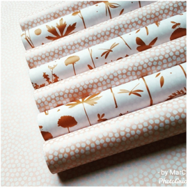 Inpakpapier - Spring Cubes - peach / roest - 2m