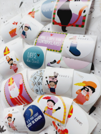 Stickers - Sint - set Liefs, de Sint - 20 stuks
