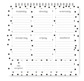 Notitieboekje -  Notities van de juf - weekplanner