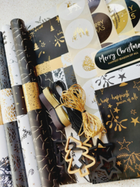 Set - Kerst - Happiest Season - black & gold - 56-delig