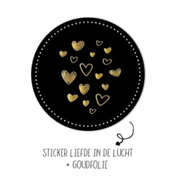 Stickers - liefde in de lucht - per 10 stuks