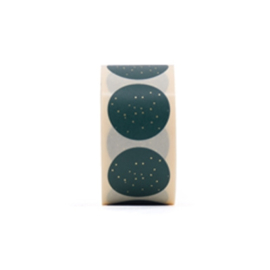 Stickers - dots of gold - green - per 5 stuks