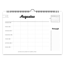 Planner - Familieplanner incl. stickervel - A4 - 2024