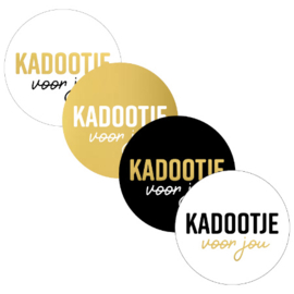 Stickers - KADOOTJE voor jou - assorti - per 8 stuks