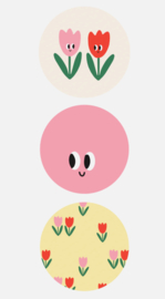 Stickers - Tulips - mixed - per 10 stuks