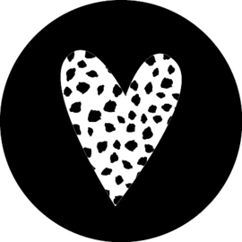 Stickers - Confetti Heart - black & white - per 10 stuks